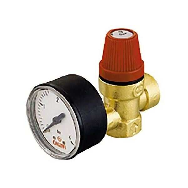 Altecnic 1/2Inch F/F 7 Bar Safety Relief Valve With Gauge 313470