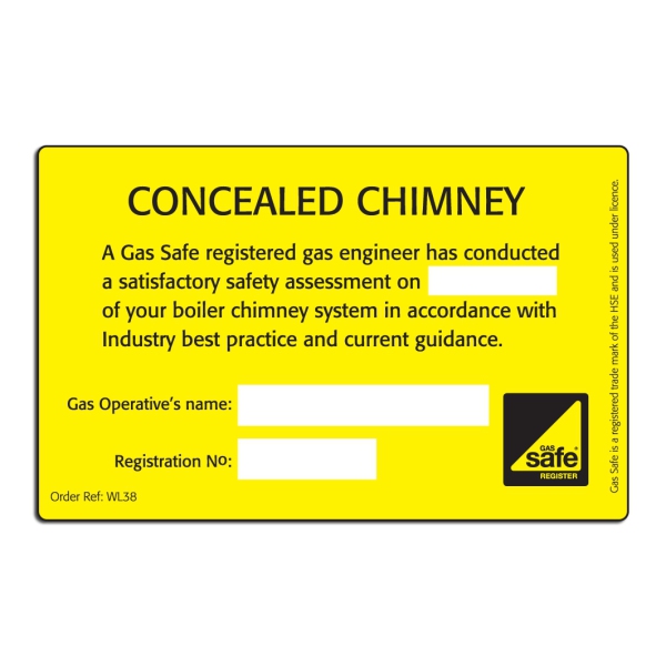 CORGI Direct Chimney Inspection Label Wl38