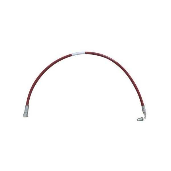 Oil Line Flexible Hose Ruby Red 1/4Inch 90 Degrees Male 3/8Inch Straight Female F11-0600-A-14M-S-38F