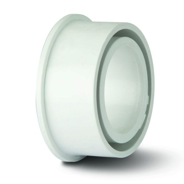 Polypipe Ring Seal Soil Solvent Boss Adaptor for 32mm Waste Pipe White
