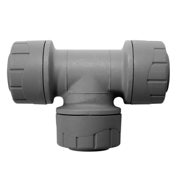PolyPlumb 10mm Equal Tee - Grey