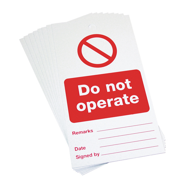 Regin Do Not Operate Plate (8) Regp95