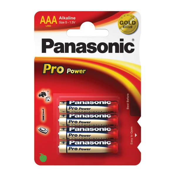 Regin Panasonic Alkaline Batteries 4 X Aaa (Lr03) 1.5Volt Regeaaa4