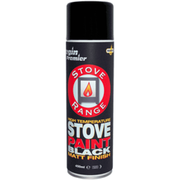Regin Stove Range - Stove Paint - Black - 450Ml Regst15