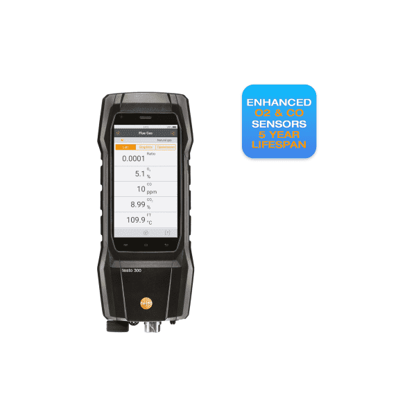 Testo 300+ Flue Gas Analyser Handset Only 0633 3004 95