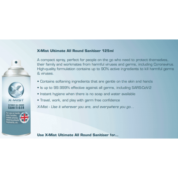 X Mist All Purpose Surface Sanitiser (125Ml Spray)