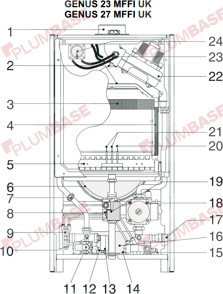 Ariston Genus 23 Mffi exploded views and parts list 