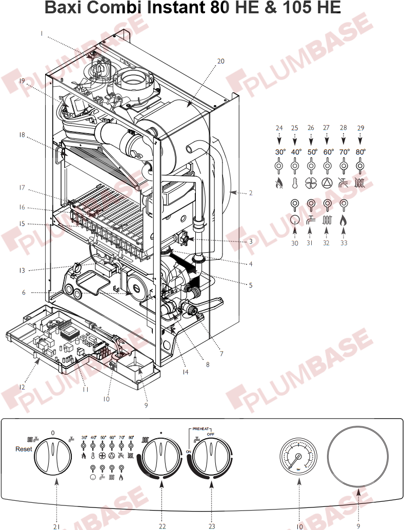 BAXI COMBI 105E 105HE & INSTANT 80HE BOILER PUMP 248042 59926512 + Brand New AAV