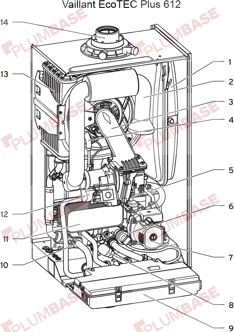 Vaillant Ecotec Plus 624 exploded views and parts list