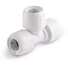 HEP2O Equal Tee White 22mm