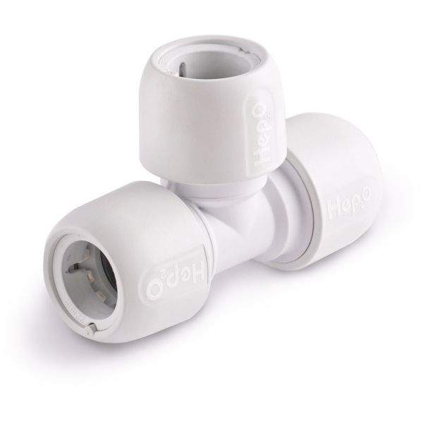 HEP2O Equal Tee White 22mm