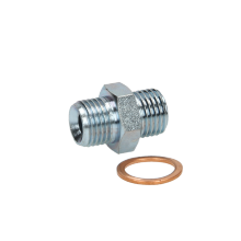 Oil Line Double Male Adaptor 3/8M x 3/8M