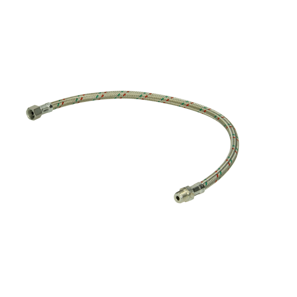 Oil Line Braided Straight Swivel 500mm 1/4M x 1/4F
