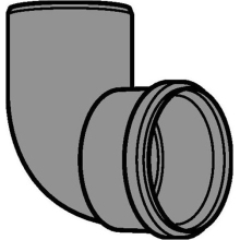 Alpha CD 90° Elbow Black