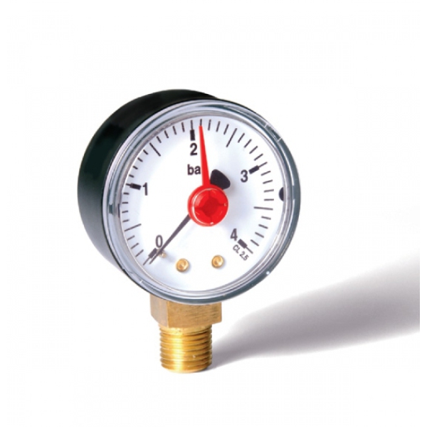 Altecnic Pressure Gauge 0/4 Bar White Body 1M Pvc Capillary Ic-964/66207