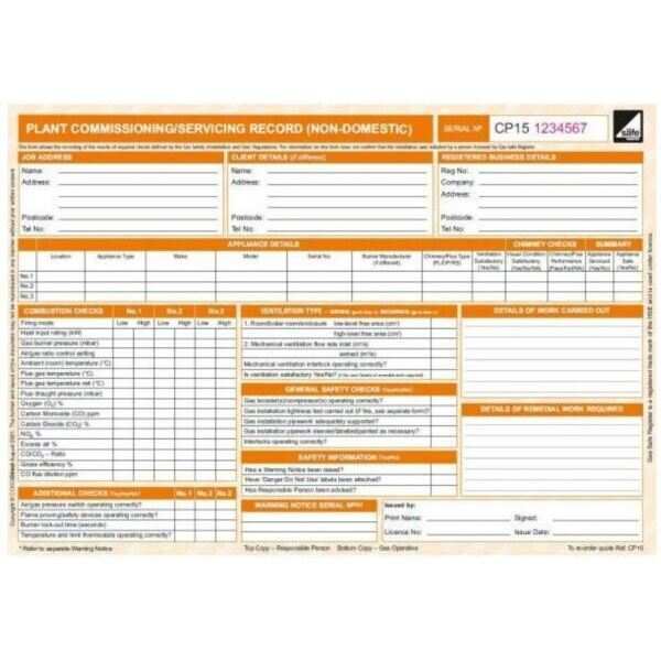 CORGI Direct Cp15 Plant Commissioning/Servicing