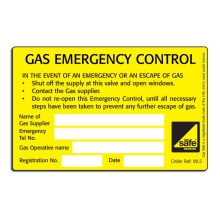 CORGI Direct Wl5 Gas Emergency Control Valve Labels