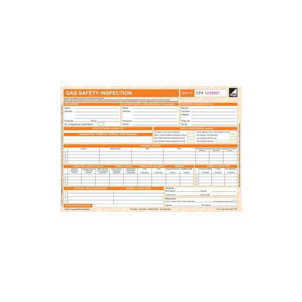 CP4 Gas Safety Inspection Form