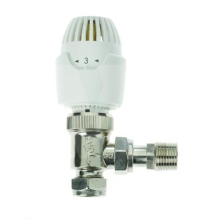 Drayton Rt414 15Mm Angled Cp Trv With Integral White Head 1010015