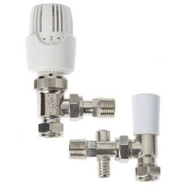 Drayton Rt414 15Mm Angled Cp Trv With Integral Head Incl Drain Off Lockshield White Head 1010264