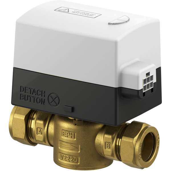 Eph 2 Port 22Mm Compression Motorised Valve (Normally Closed) 230Volt Ac V222P