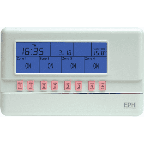 Eph 4 Zone Programmer (7 Day, 5/2 Day Or 24 Hour Incl 230Volt Ac Contacts) Old Code: R47 New Code: R47V2