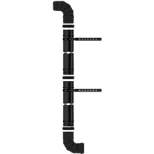 Grant Yellow System Ez Fit 12-26Kw 80Mm X 2M Plume Diverter Kit Black Gpda90B