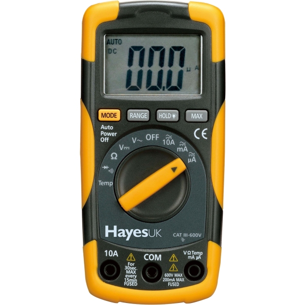 Hayes Low Cost Multimeter with Temperature Reading DT-914