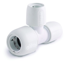 Hep2O Branch and One End Reduced Tee 22x15x15mm White