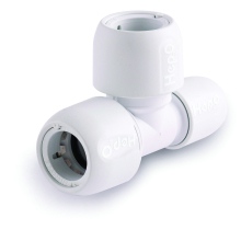 Hep2O End Reduced Tee 22mm White