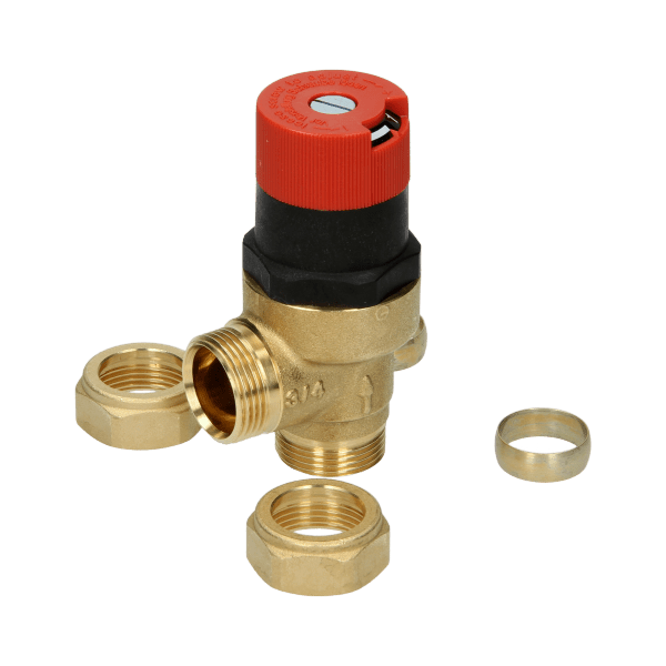 Honeywell Home DU145 Automatic By-Pass Valve 22mm - Angled