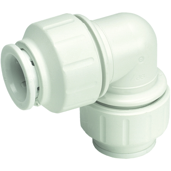 John Guest Speedfit 15mm Equal Elbow Connector - White