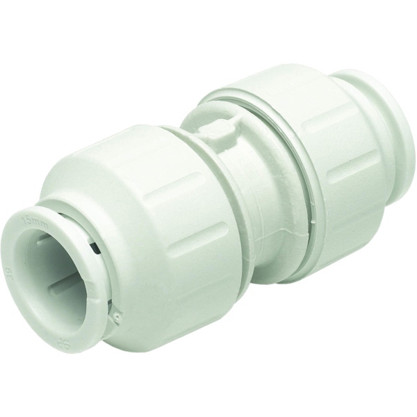 John Guest Speedfit 15mm Straight Connector - White