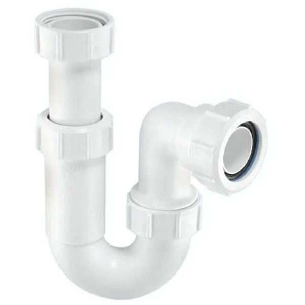 McAlpine 1 1/4" Adjustable Inlet Tubular Swivel 'P' Trap
