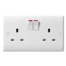 Nexus White 2 Gang 13A Dp Swed 822Dp-01C