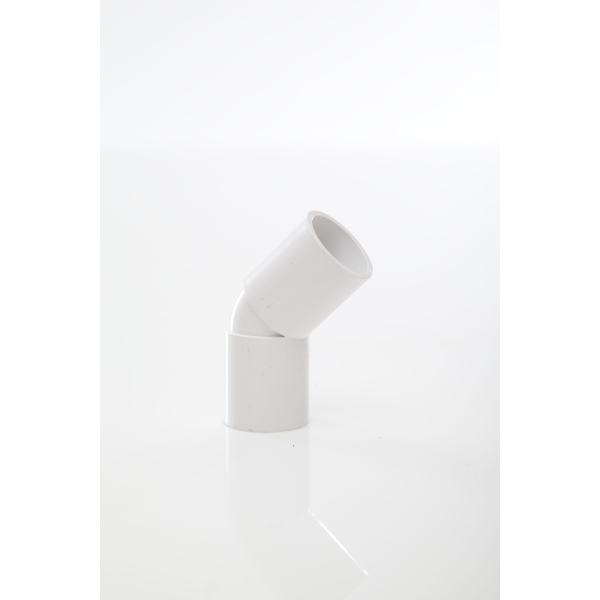 Polypipe 21.5Mm X 45 Degree Abs Overflow Bend White Ns55W