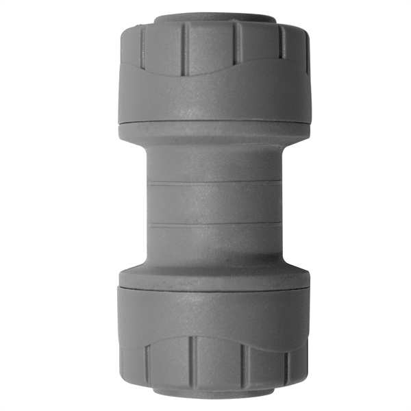 Polypipe Polyplumb 10Mm Straight Coupler Grey Pb010