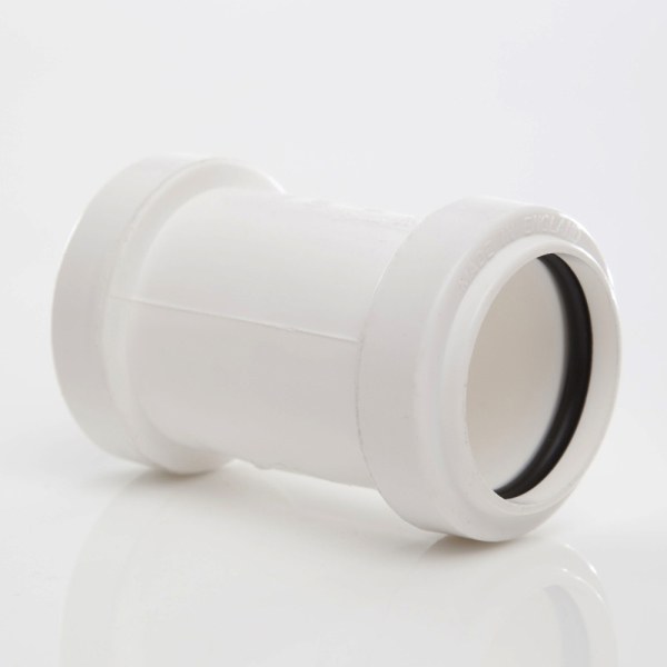 Polypipe Pushfit 32Mm Straight Coupling White Wp25W