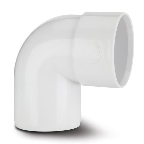 Polypipe Solvent Weld Waste ABS Swivel Bend 40mm x 92.5 Degrees White