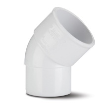 Polypipe Solvent Weld Waste ABS Spigot Bend 40mm x 45 Degrees White