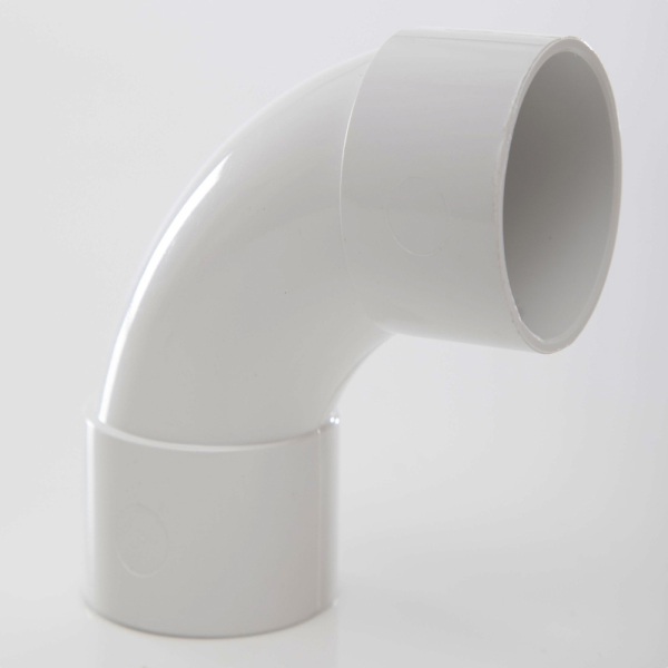 Polypipe Solvent Weld Waste ABS Swept Bend 32mm x 92.5 Degrees White