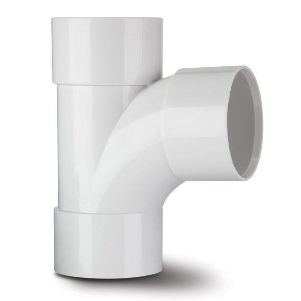 Polypipe Solvent Weld Waste ABS Swept Tee 40mm x 92.5 Degrees White