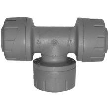 PolyPlumb 15mm Equal Tee - Grey