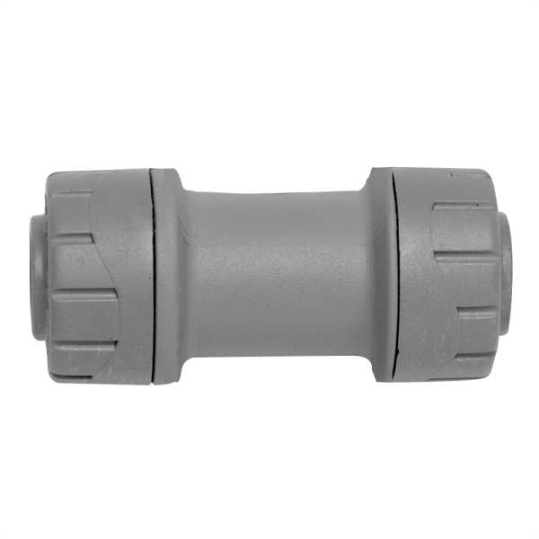 PolyPlumb 22mm Straight Coupler - Grey