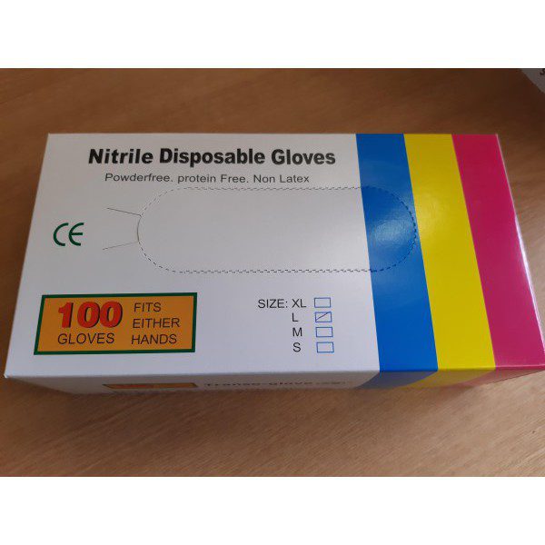 R & M Nitrile Gloves (100 Pack) Large