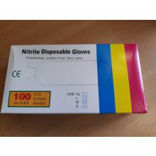 R & M Nitrile Gloves Medium 100 Per Pack S56780