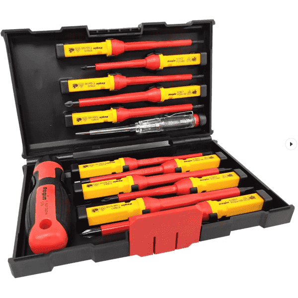 Regin 13 Piece Vde 1000Volt Interchangeable Blade Screwdriver Set Rege285