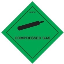 Regin Compressed Gas Warning Diamond (1) Regp02
