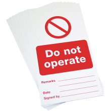 Regin Do Not Operate Plate (8) Regp95