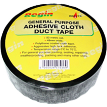 Regin Duct Tape Black 48mm x 50m REGJ75